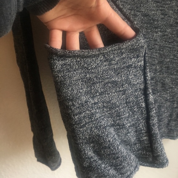 Zara knit boxey heather grey long sleeve sweater size small - Picture 2 of 7